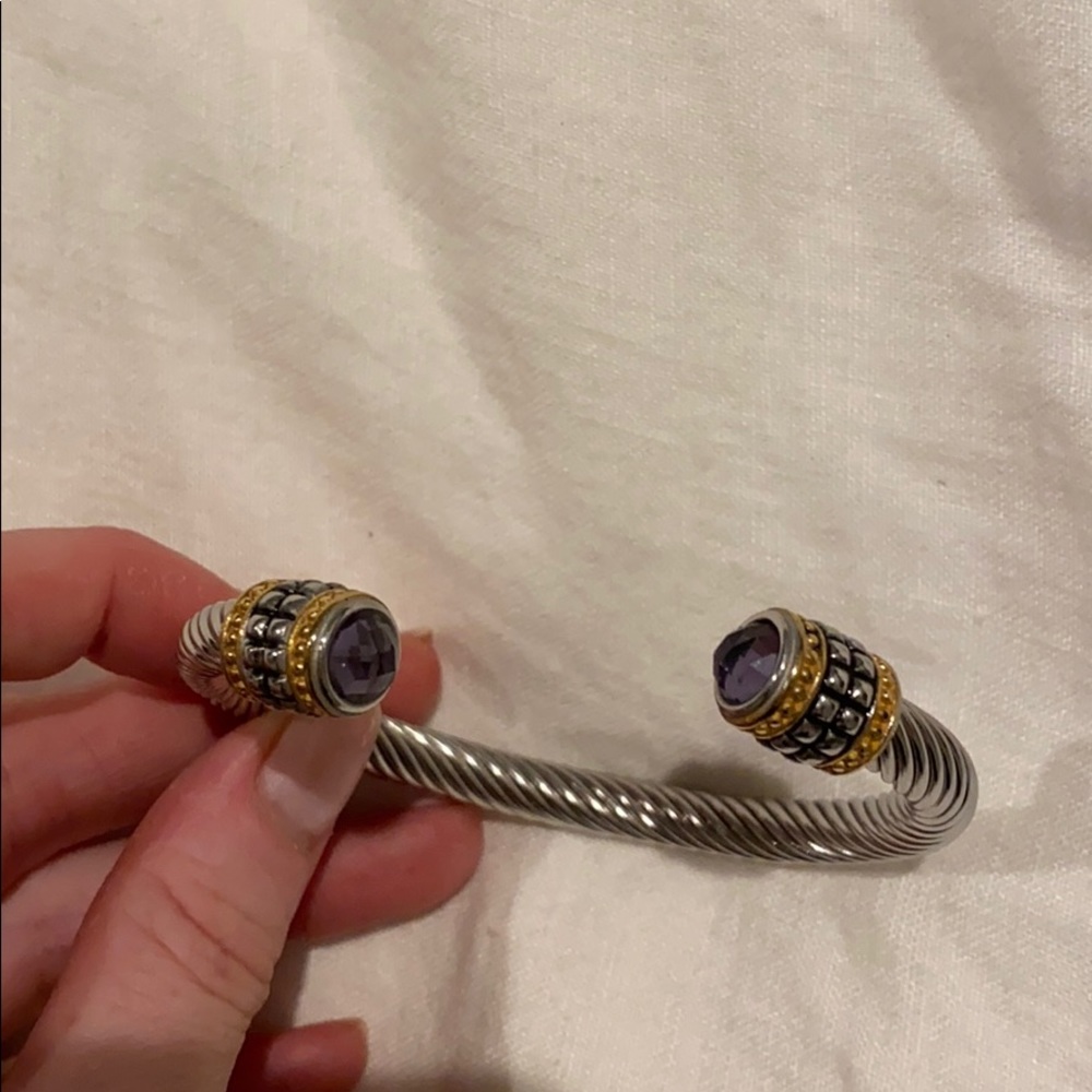 cable amethyst bracelet - Picture 2 of 2